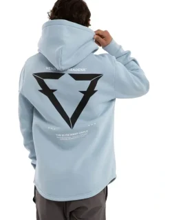 Nena & Pasadena Track Dual Curved Hoodie in Blue