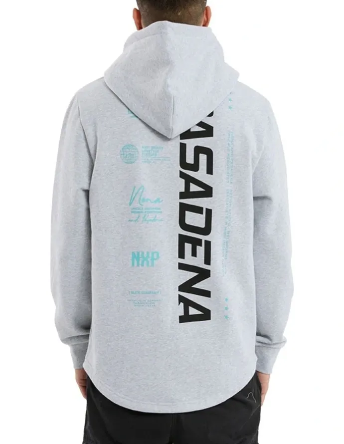Nena & Pasadena Unbreakable Dual Curved Hoodie in Grey Marle