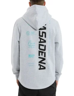 Nena & Pasadena Unbreakable Dual Curved Hoodie in Grey Marle