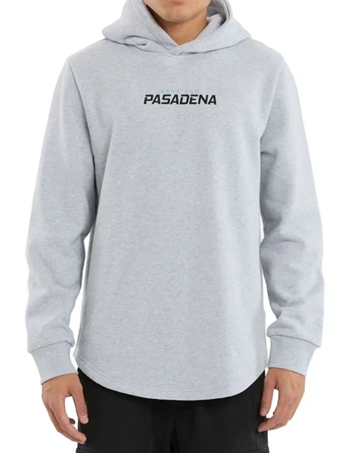 Nena & Pasadena Unbreakable Dual Curved Hoodie in Grey Marle