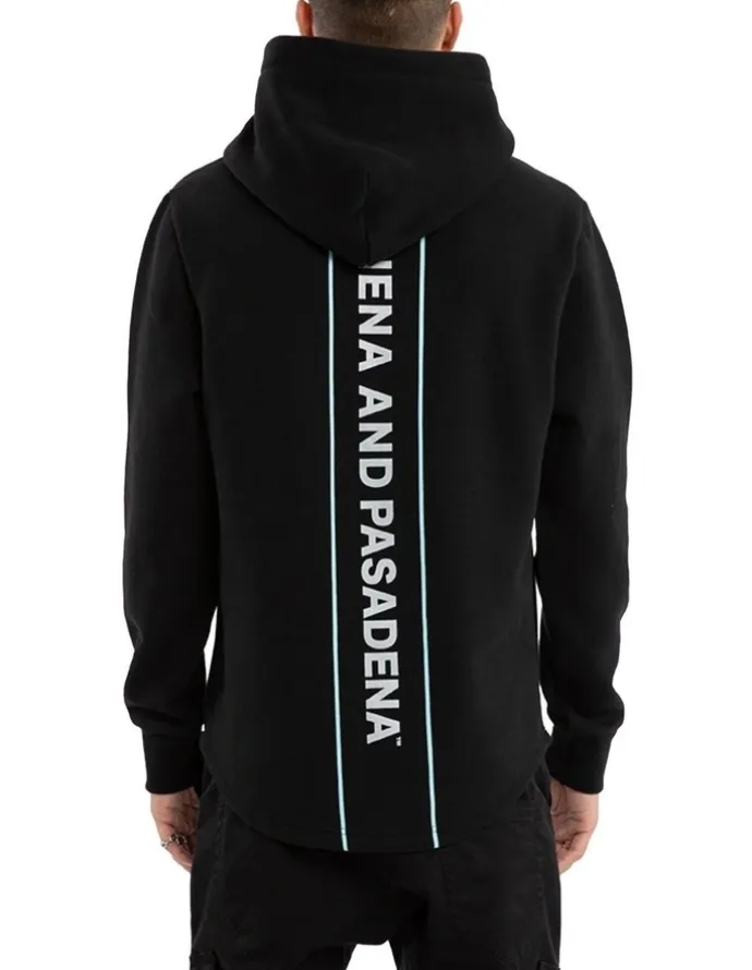 Nena & Pasadena Unleash Dual Curved Hoodie in Black