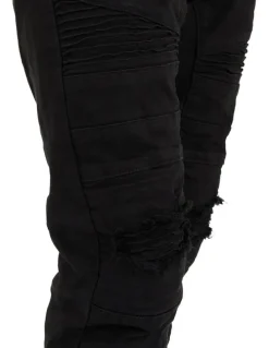 Nena & Pasadena Viper Denim Jogger in Black