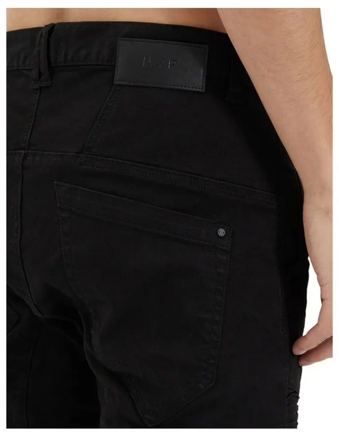 Nena & Pasadena Viper Denim Jogger in Black