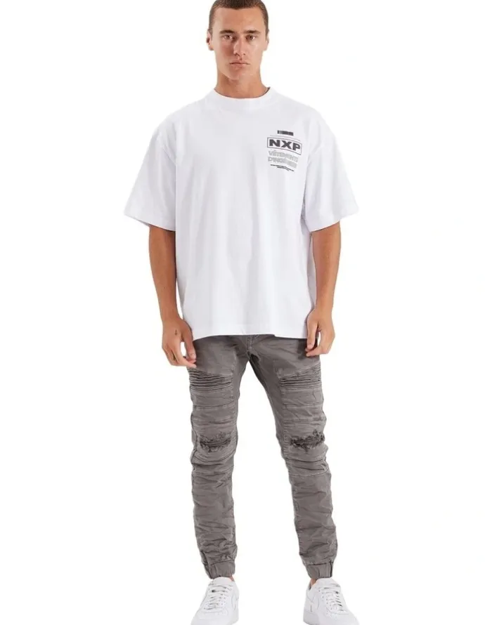 Nena & Pasadena Viper Denim Jogger in Volcano