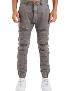 Nena & Pasadena Viper Denim Jogger in Volcano