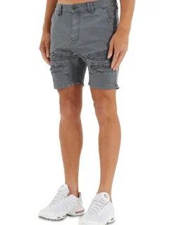 Nena & Pasadena Viper Denim Short in Grey
