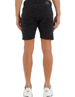 Nena & Pasadena Viper Denim Short in Black