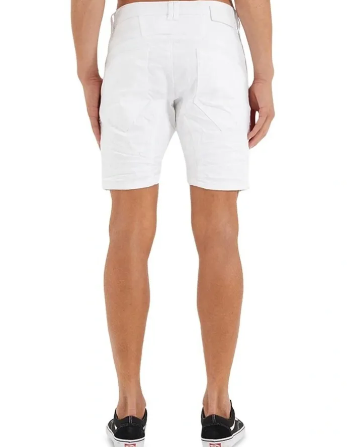 Nena & Pasadena Viper Denim Short in White