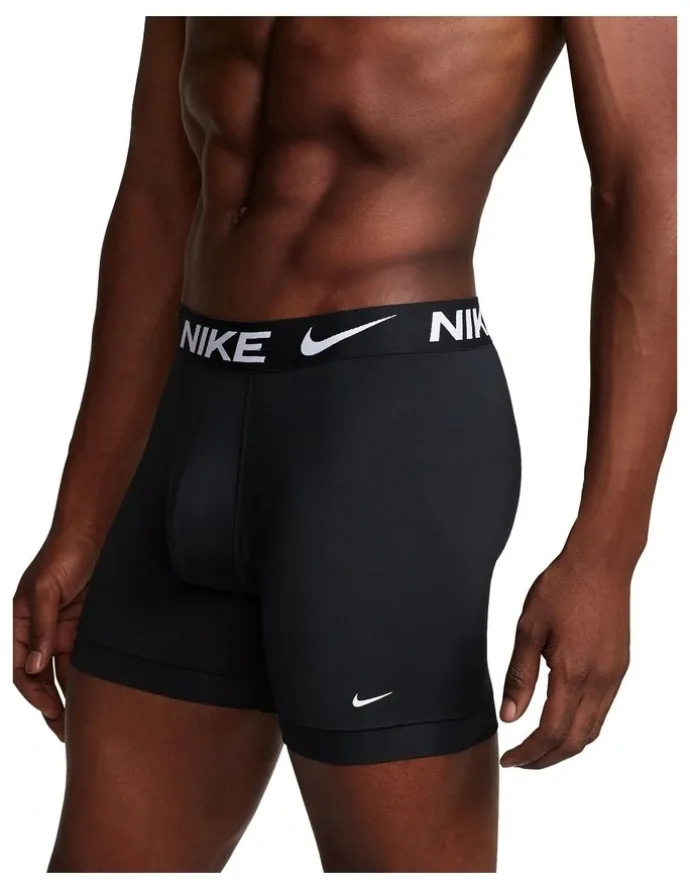 Nike Essential Micro Boxer Briefs 3 Pack in Black