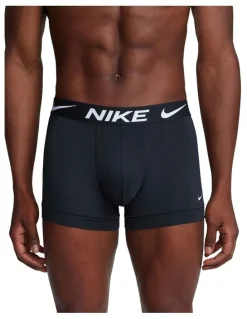 Nike Essential Micro Trunks 3 Pack in Black