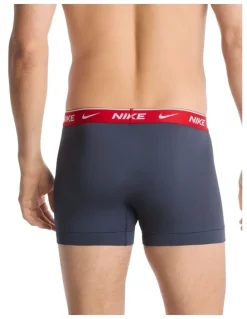 Nike Everyday Cotton Stretch Trunks 3 Pack in Multi