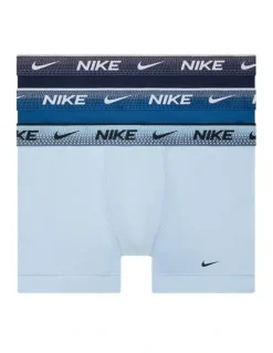 Nike Everyday Cotton Stretch Boxer Briefs 3 Pack in Multi
