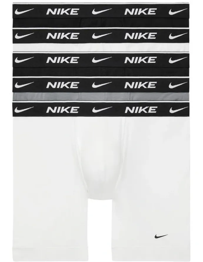 Nike Everyday Cotton Stretch Boxer Briefs 5 Pack in Multi