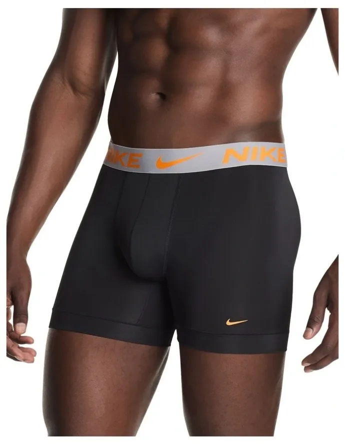 Nike Everyday Micro Boxer Briefs 3 Pack in Black