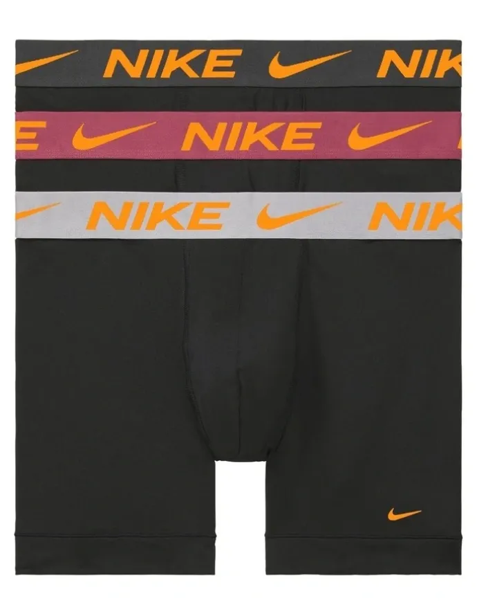 Nike Everyday Micro Boxer Briefs 3 Pack in Black