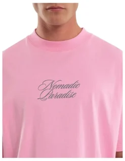 Nomadic Paradise Banksia Cropped Resort T-shirt in Pink
