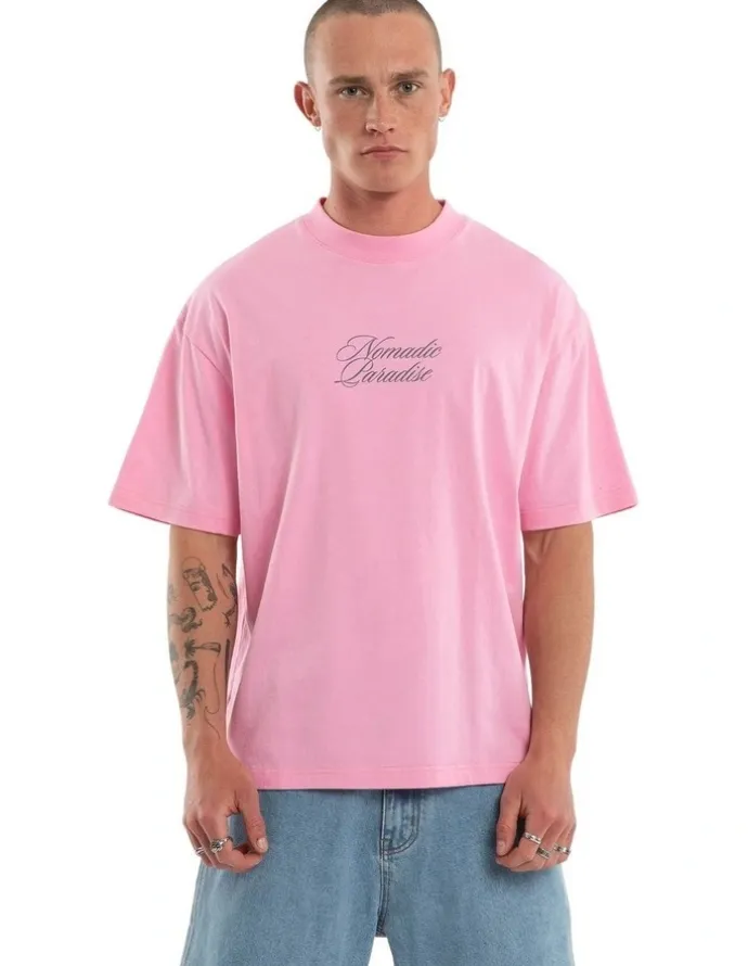 Nomadic Paradise Banksia Cropped Resort T-shirt in Pink