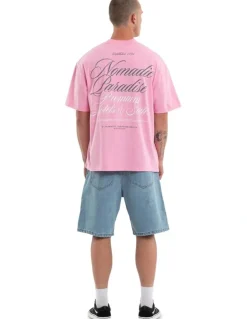Nomadic Paradise Banksia Cropped Resort T-shirt in Pink