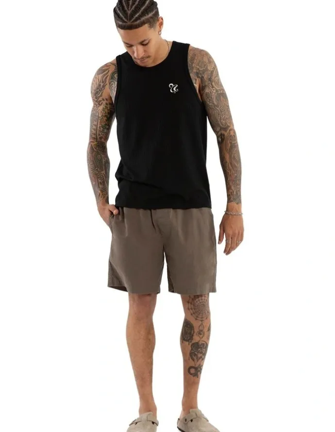 Nomadic Paradise Belongil Singlet in Black
