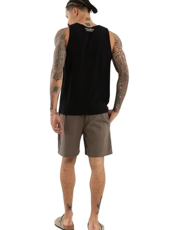 Nomadic Paradise Belongil Singlet in Black