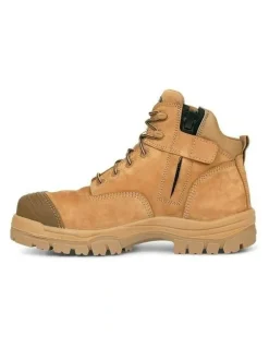 Oliver Zip Sided Composite Safety Toe AT 45650Z Work Boots 130mm in Stone