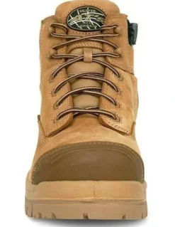 Oliver Zip Sided Composite Safety Toe AT 45650Z Work Boots 130mm in Stone