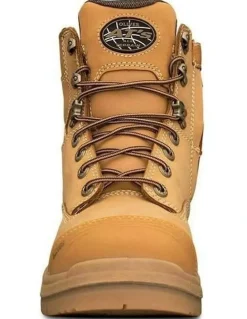 Oliver Zip Sided Safety Steel Toe AT 55332Z Work Boots 150mm in Wheat