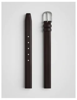 Oroton Axel 30Mm Belt in Dark Chocolate