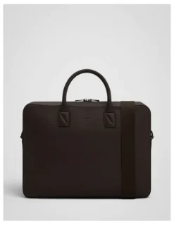 Oroton Larsen Briefcase in Dark Chocolate