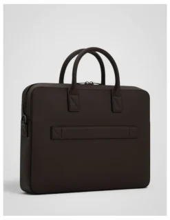 Oroton Larsen Briefcase in Dark Chocolate
