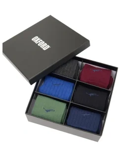 Oxford 6 Box Socks Set in Multi