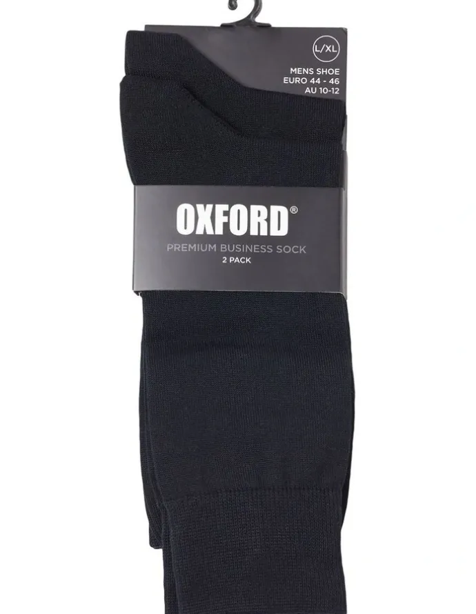 Oxford 2 Pack Premium Business Socks in Black