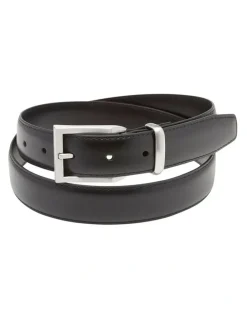 Oxford Arlen Leather Belt in Black