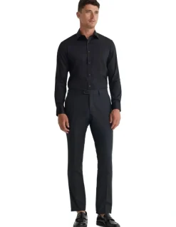 Oxford Beckton Comfort Slim Fit Shirt in Black