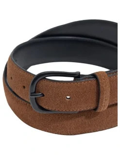 Oxford Bernard Urban Suede Belt in Chestnut
