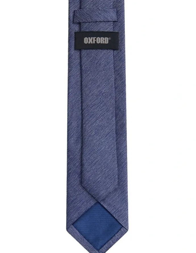 Oxford Bertram Silk Tie 7cm in Silver/Navy