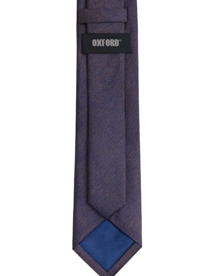 Oxford Bertram Silk Tie 7cm in Orange/Navy