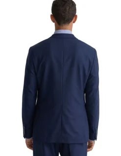 Oxford Bryon Luxury Half Canvas Suit Jacket in Navy Pinstripe