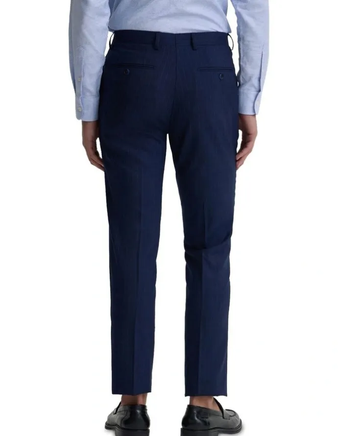 Oxford Bryon Luxury Suit Trousers in Navy Pinstripe