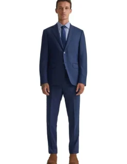 Oxford Bryon Luxury Suit Trousers in Navy Pinstripe