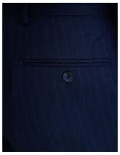 Oxford Bryon Luxury Suit Trousers in Navy Pinstripe
