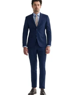 Oxford Byron Comfort Line Wool Suit Trousers in Navy