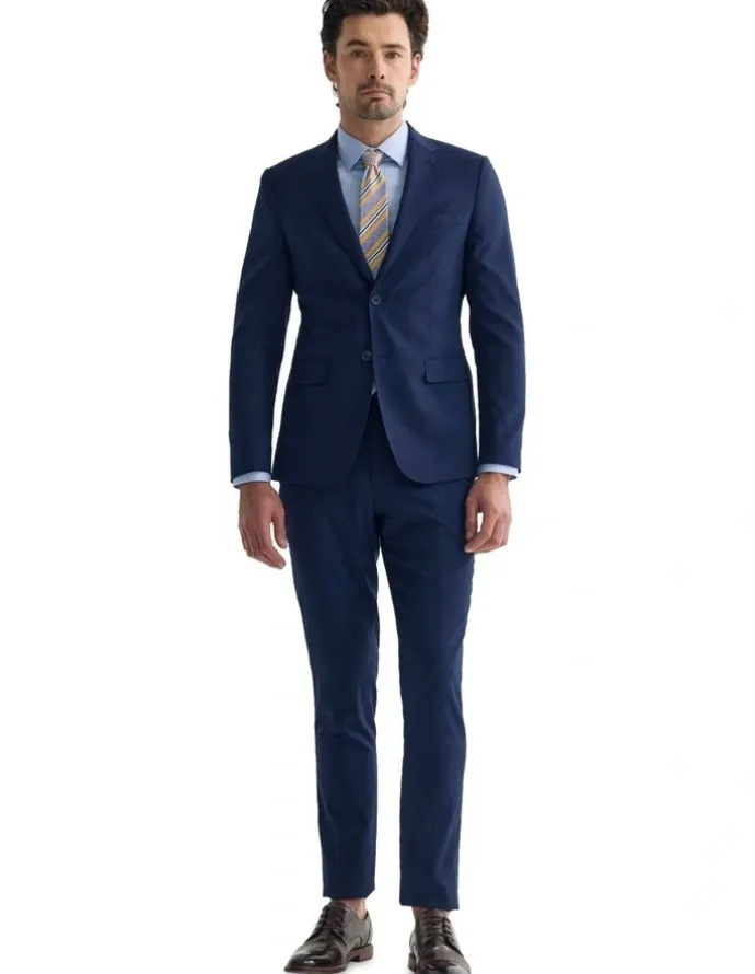 Oxford Byron Comfort Line Wool Suit Trousers in Navy