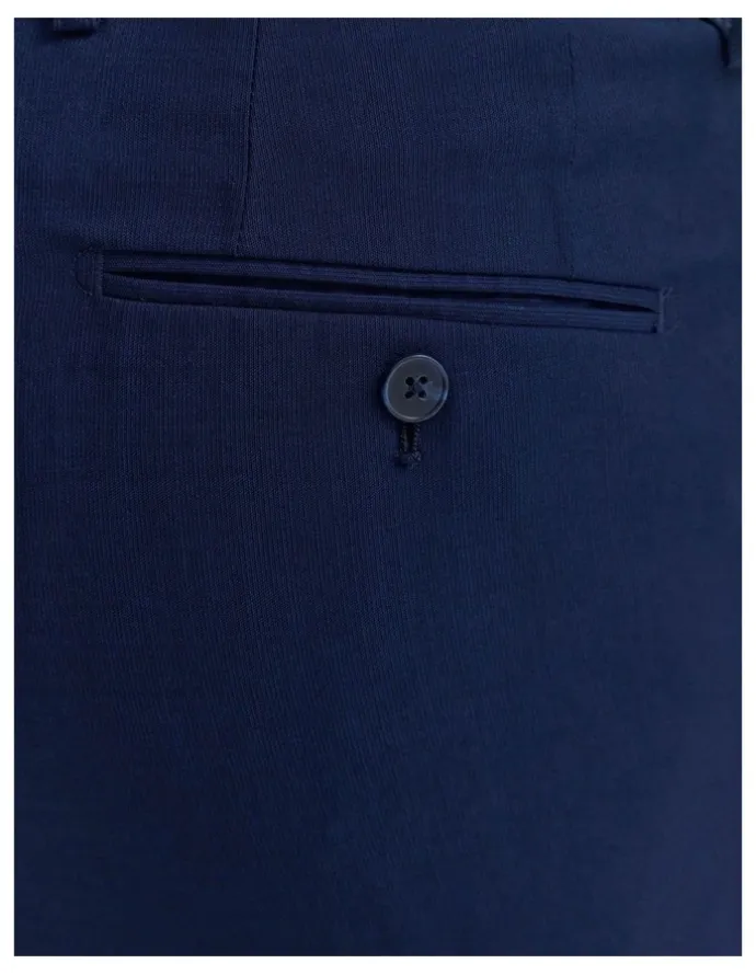 Oxford Byron Comfort Line Wool Suit Trousers in Navy