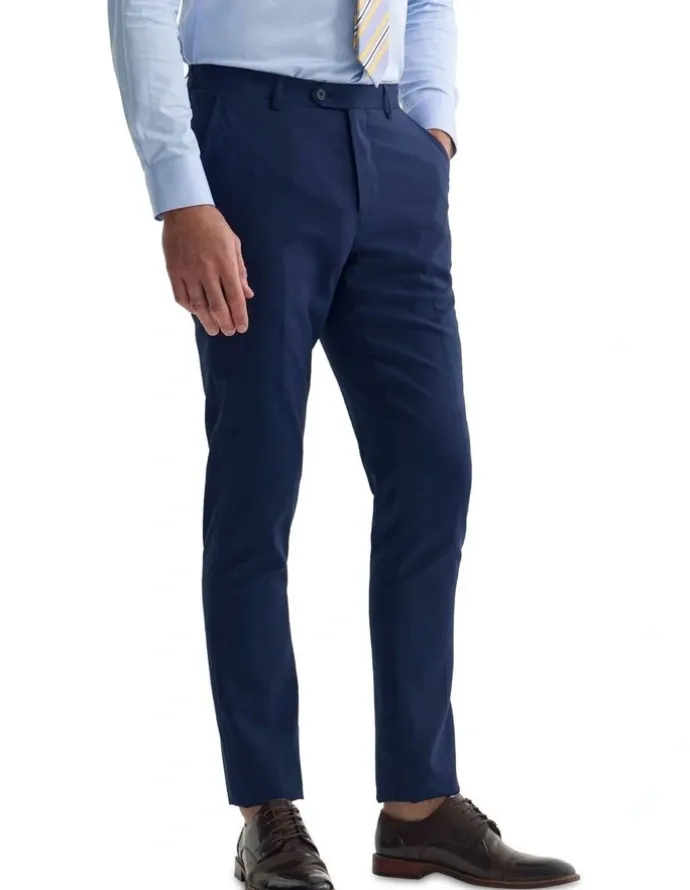 Oxford Byron Comfort Line Wool Suit Trousers in Navy