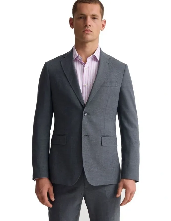 Oxford Byron Wool Suit Jacket in Grey