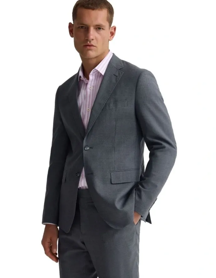 Oxford Byron Wool Suit Jacket in Grey