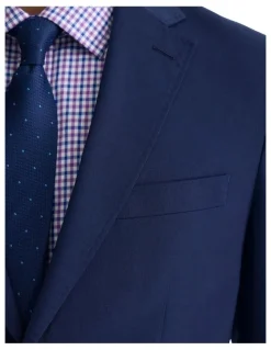 Oxford Byron Wool Suit Jacket in Navy