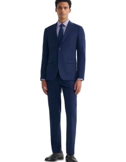 Oxford Byron Wool Suit Jacket in Navy