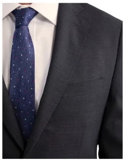 Oxford Byron Wool Suit Jacket in Charcoal